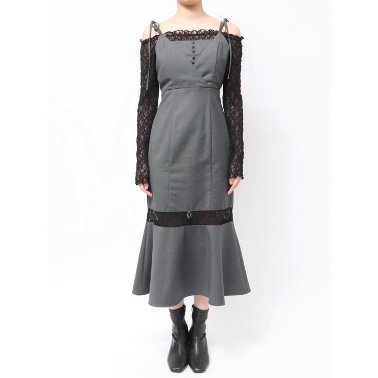 レースパネル切替ワンピース | MERCURYDUO | 詳細画像24 