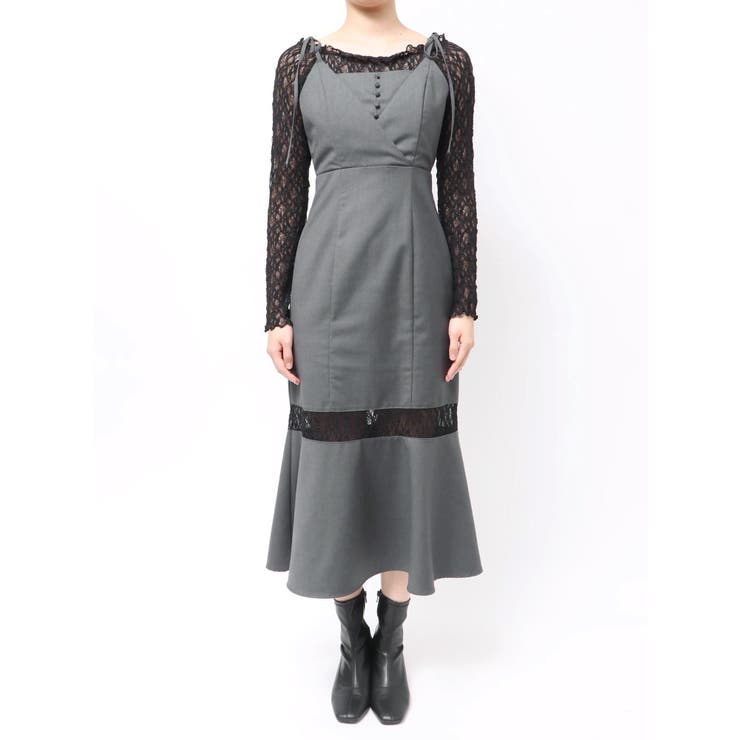 レースパネル切替ワンピース | MERCURYDUO | 詳細画像35 