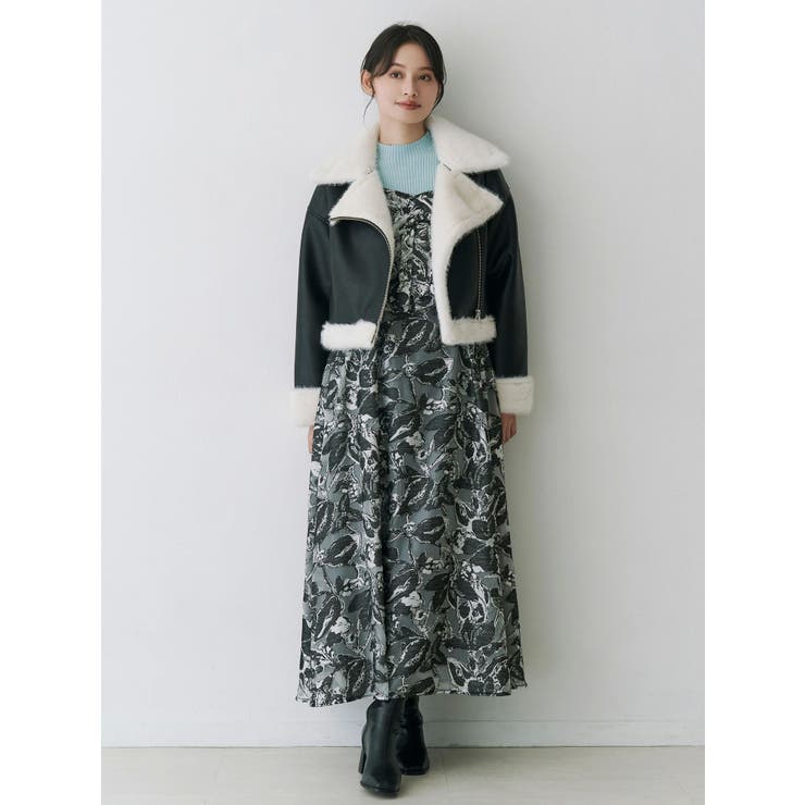 ジャカードバックレースアップキャミワンピース | MERCURYDUO | 詳細画像5 