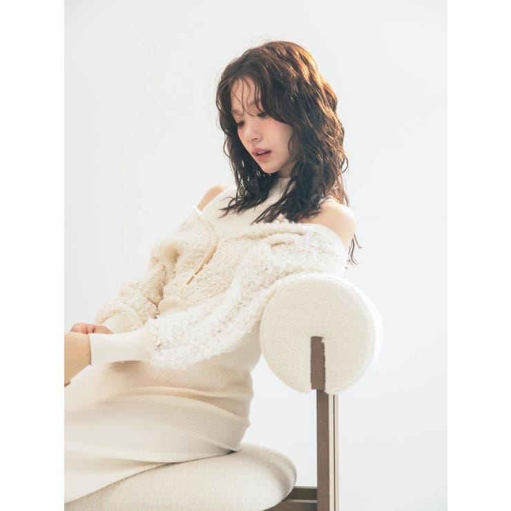 ツイードニットカーデドッキングマーメイドニットワンピース | MERCURYDUO | 詳細画像2 