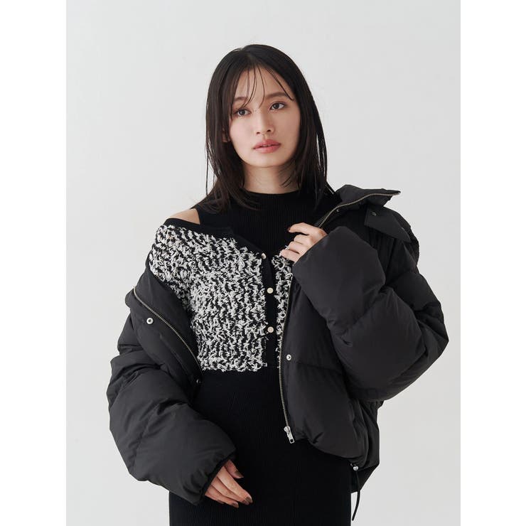 ツイードニットカーデドッキングマーメイドニットワンピース | MERCURYDUO | 詳細画像22 