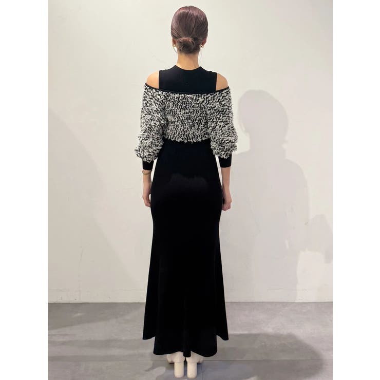 ツイードニットカーデドッキングマーメイドニットワンピース | MERCURYDUO | 詳細画像41 