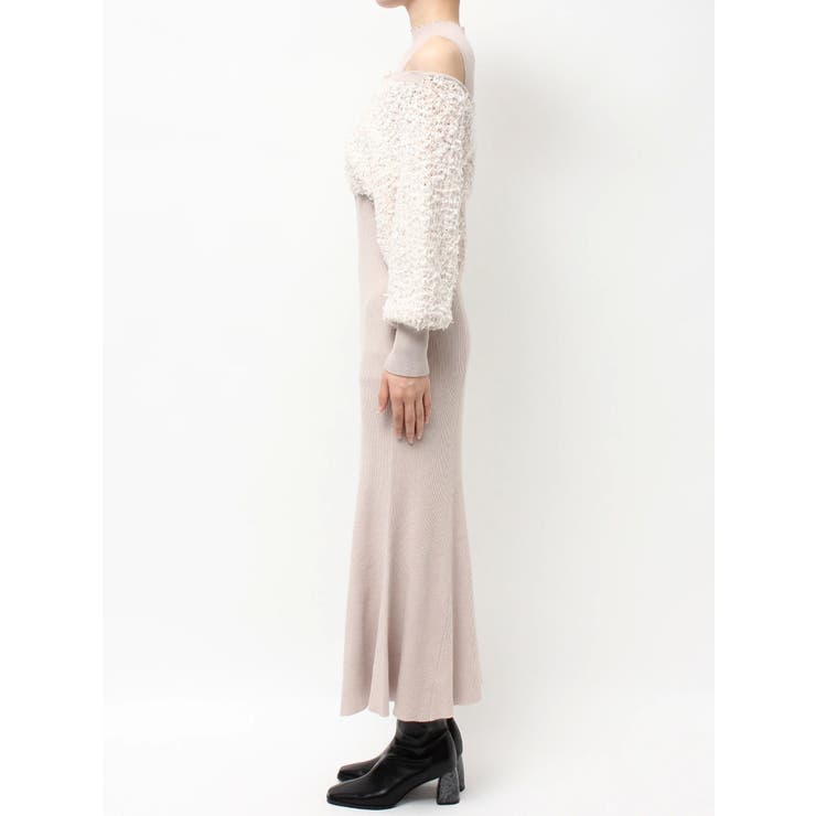 ツイードニットカーデドッキングマーメイドニットワンピース | MERCURYDUO | 詳細画像43 