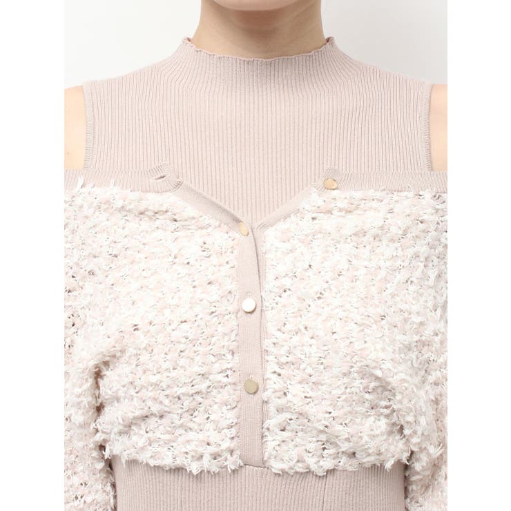 ツイードニットカーデドッキングマーメイドニットワンピース | MERCURYDUO | 詳細画像45 