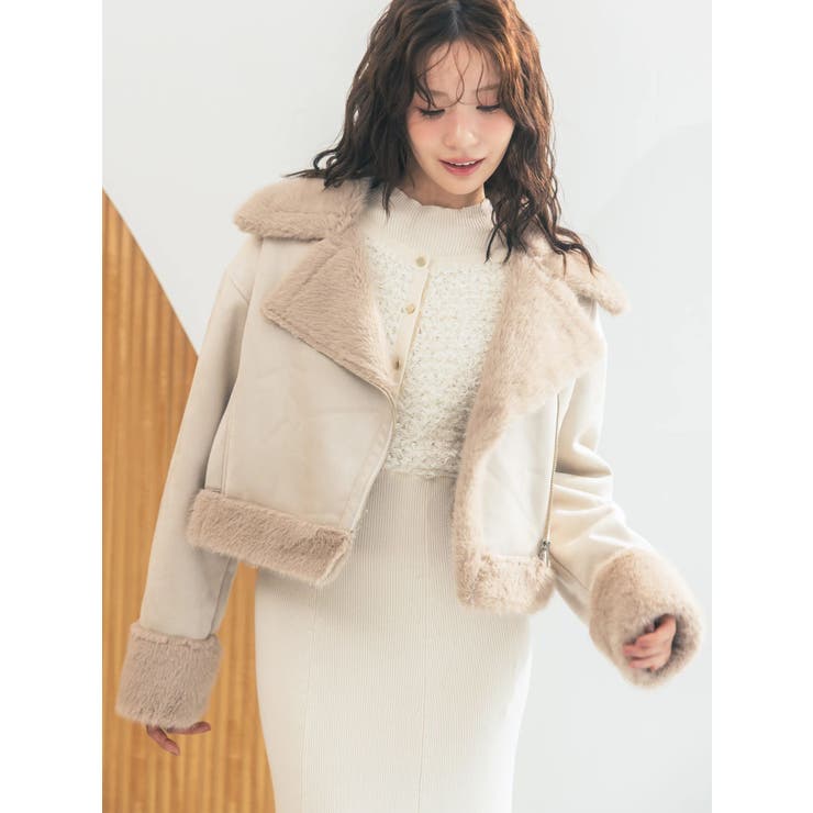 ツイードニットカーデドッキングマーメイドニットワンピース | MERCURYDUO | 詳細画像5 