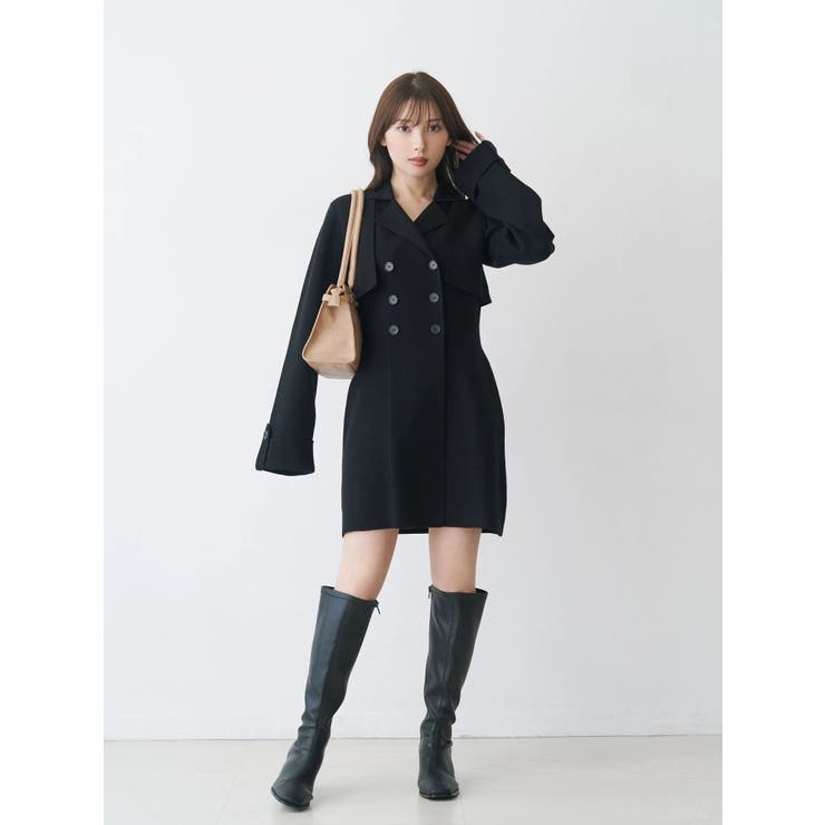 ニットジャケットミニワンピース | MERCURYDUO | 詳細画像10 