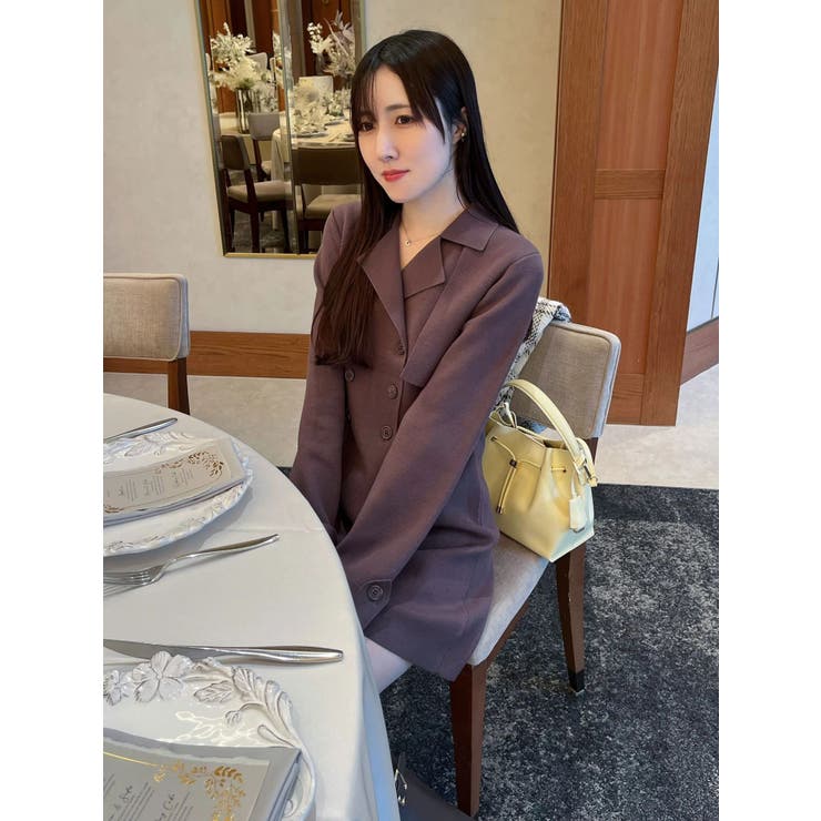 ニットジャケットミニワンピース | MERCURYDUO | 詳細画像17 