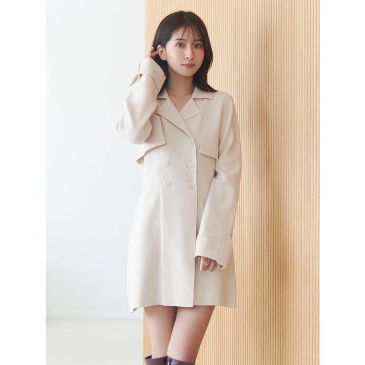 ニットジャケットミニワンピース | MERCURYDUO | 詳細画像4 