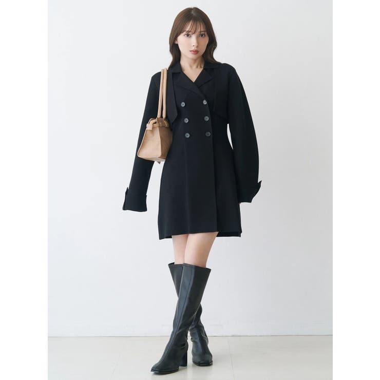 ニットジャケットミニワンピース | MERCURYDUO | 詳細画像9 