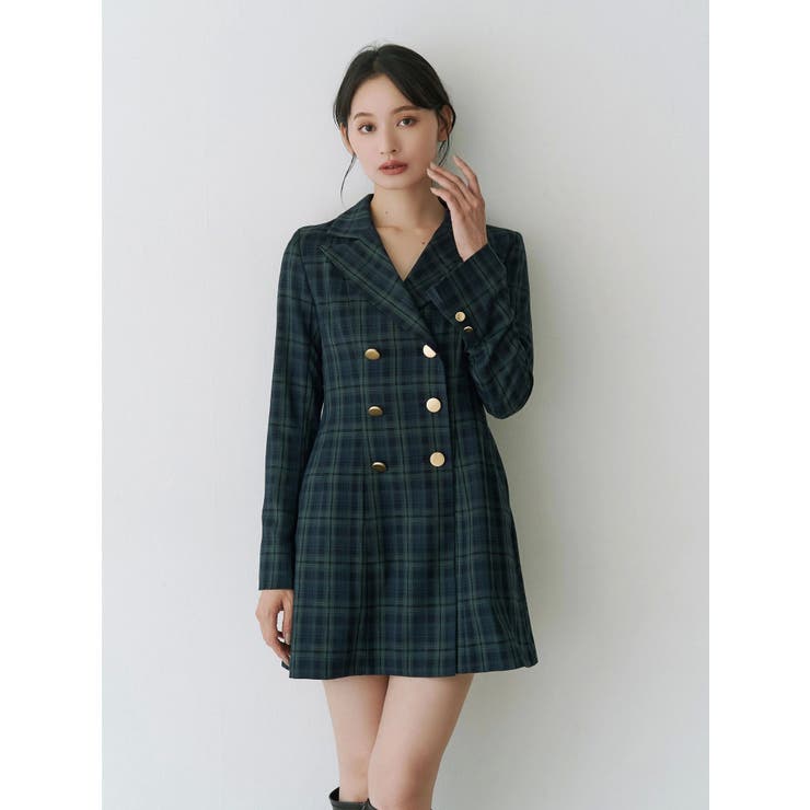 【WEB限定カラーあり】2WAYフィット&フレアジャケットワンピース | MERCURYDUO | 詳細画像12 