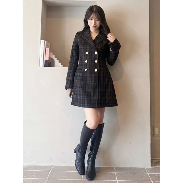 【WEB限定カラーあり】2WAYフィット&フレアジャケットワンピース | MERCURYDUO | 詳細画像21 