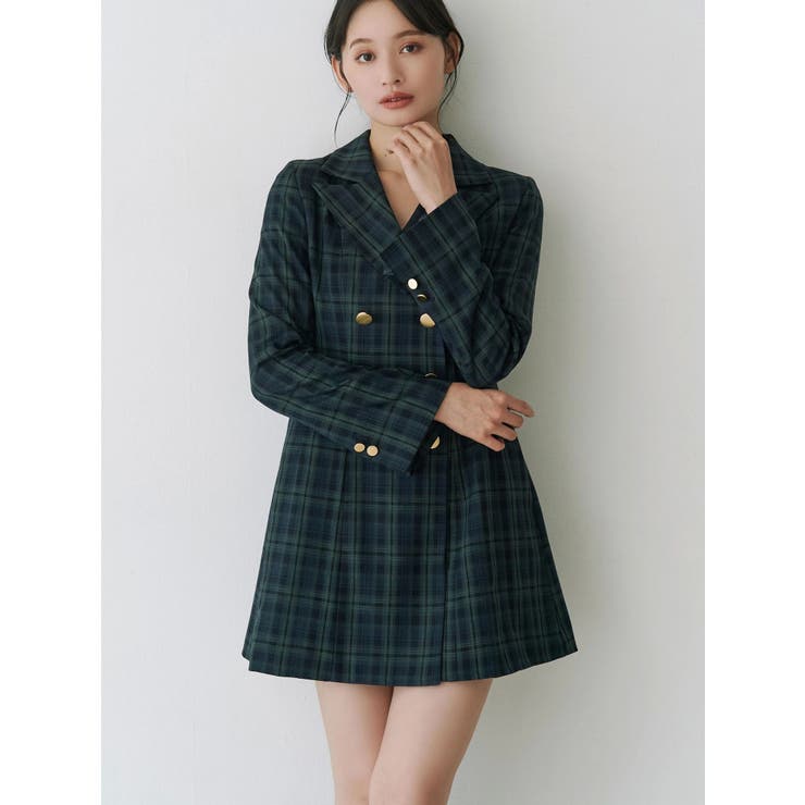 【WEB限定カラーあり】2WAYフィット&フレアジャケットワンピース | MERCURYDUO | 詳細画像6 