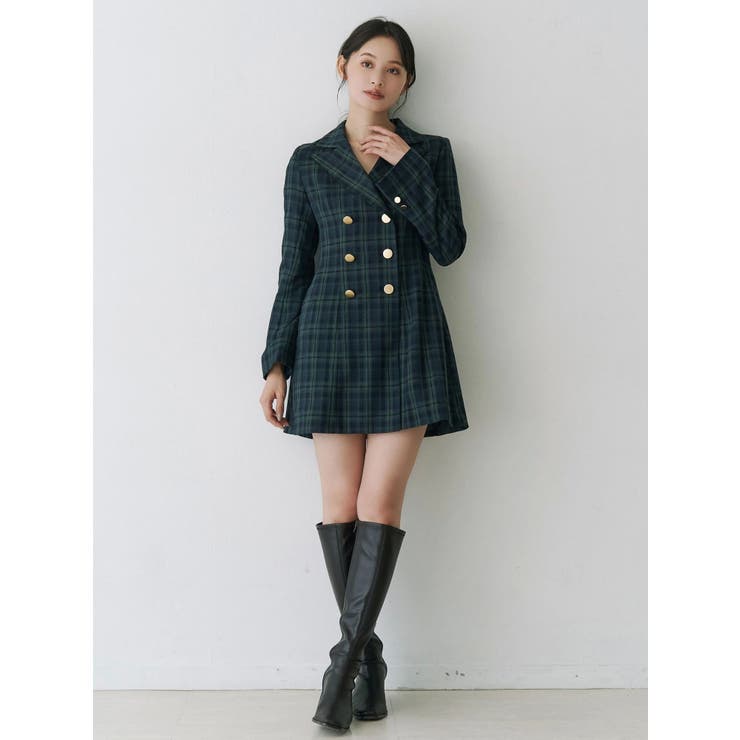 【WEB限定カラーあり】2WAYフィット&フレアジャケットワンピース | MERCURYDUO | 詳細画像8 