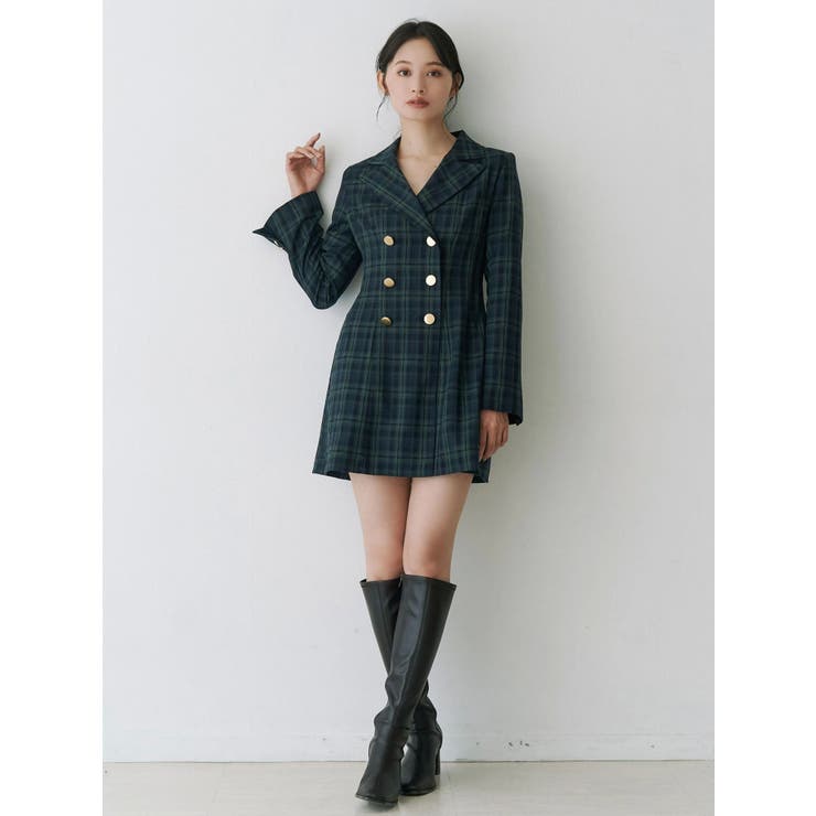 【WEB限定カラーあり】2WAYフィット&フレアジャケットワンピース | MERCURYDUO | 詳細画像9 