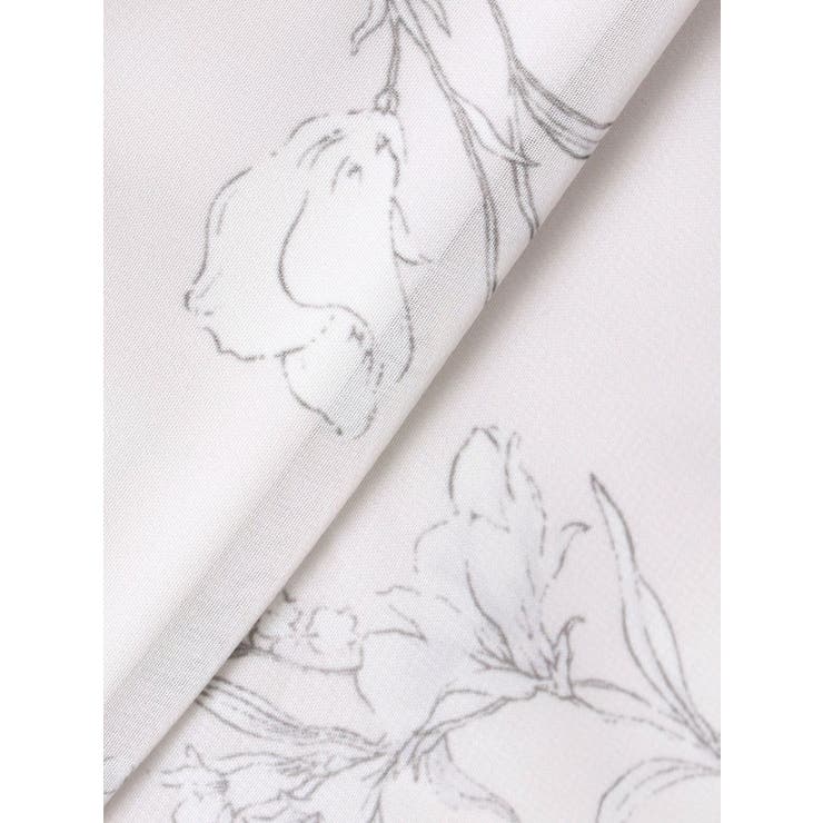 花柄バックレースアップロングスリーブワンピース | MERCURYDUO | 詳細画像43 