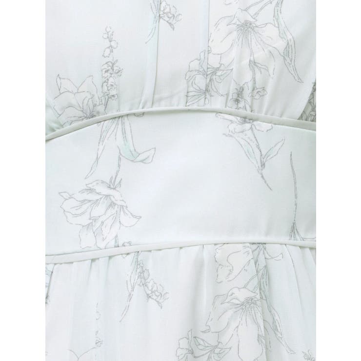 花柄バックレースアップロングスリーブワンピース | MERCURYDUO | 詳細画像44 