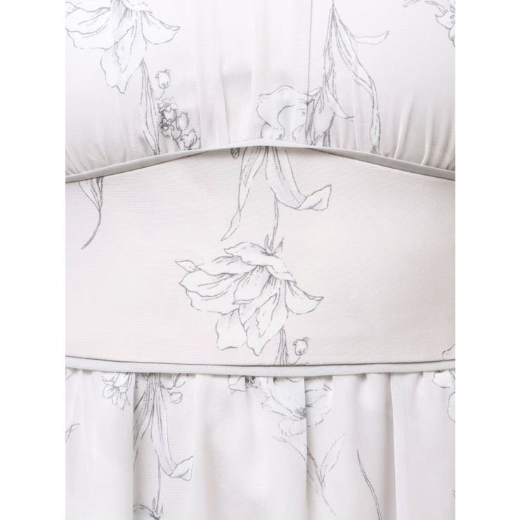 花柄バックレースアップロングスリーブワンピース | MERCURYDUO | 詳細画像45 