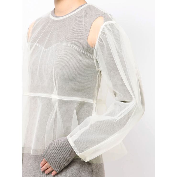 【OUNNOUN】チュールブラウスレイヤードワンピ | MERCURYDUO | 詳細画像14 