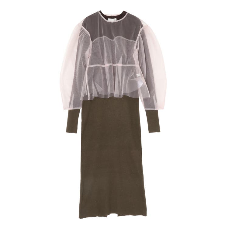 【OUNNOUN】チュールブラウスレイヤードワンピ | MERCURYDUO | 詳細画像23 