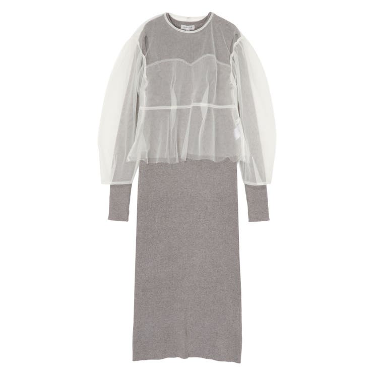 【OUNNOUN】チュールブラウスレイヤードワンピ | MERCURYDUO | 詳細画像24 