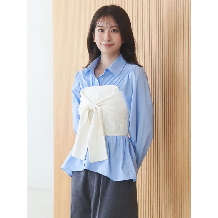 ブルー | ビスチェドッキングシャツ | MERCURYDUO