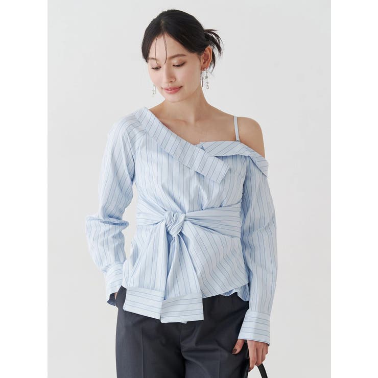 アシメツイストシャツ | MERCURYDUO | 詳細画像4 