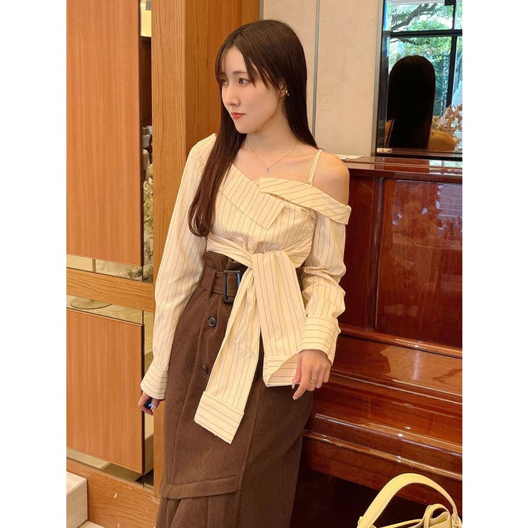 アシメツイストシャツ | MERCURYDUO | 詳細画像5 