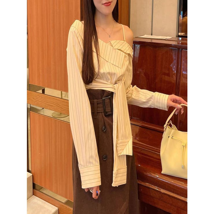 アシメツイストシャツ | MERCURYDUO | 詳細画像6 