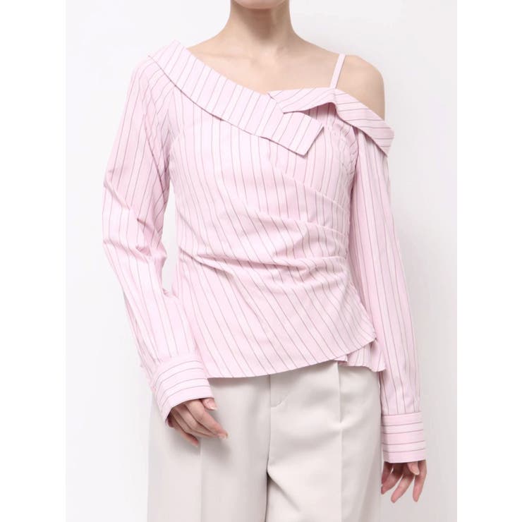 ベビーピンク | アシメツイストシャツ | MERCURYDUO