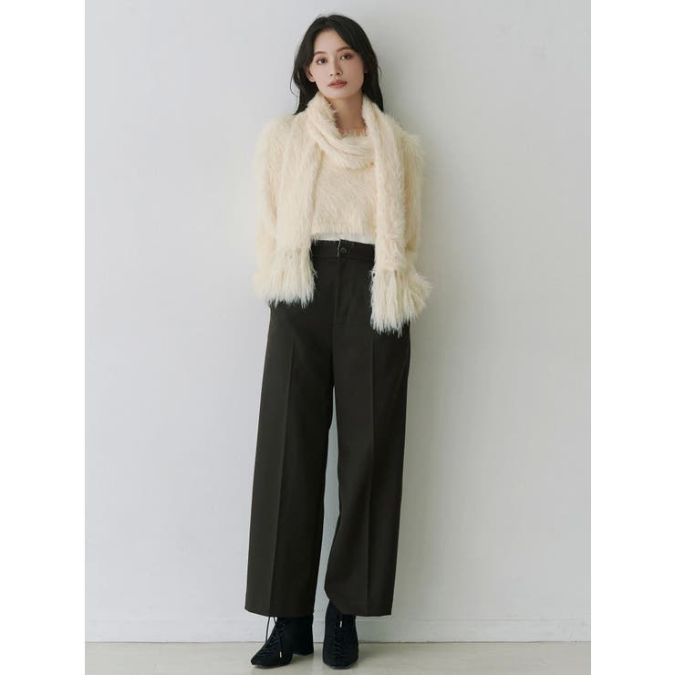 フェイクウール折返しベルトパンツ | MERCURYDUO | 詳細画像11 