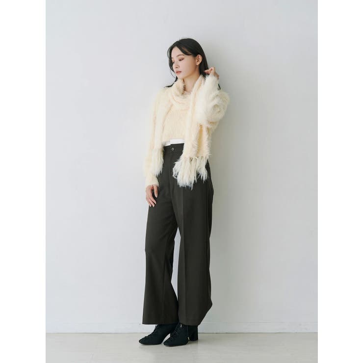 フェイクウール折返しベルトパンツ | MERCURYDUO | 詳細画像13 