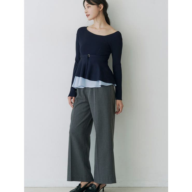 フェイクウール折返しベルトパンツ | MERCURYDUO | 詳細画像18 