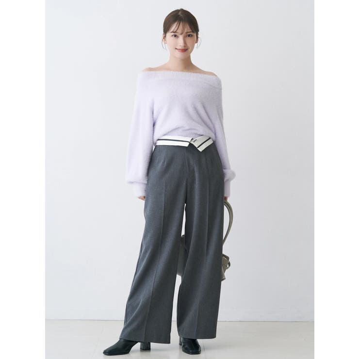 フェイクウール折返しベルトパンツ | MERCURYDUO | 詳細画像23 