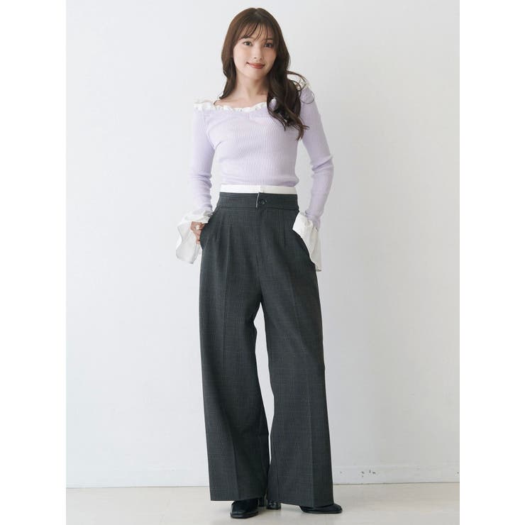 フェイクウール折返しベルトパンツ | MERCURYDUO | 詳細画像25 