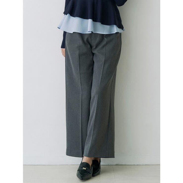 グレー | フェイクウール折返しベルトパンツ | MERCURYDUO