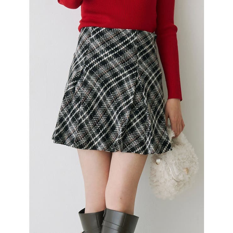 ブラック | オリジナルロービングチェックミニスカパン | MERCURYDUO