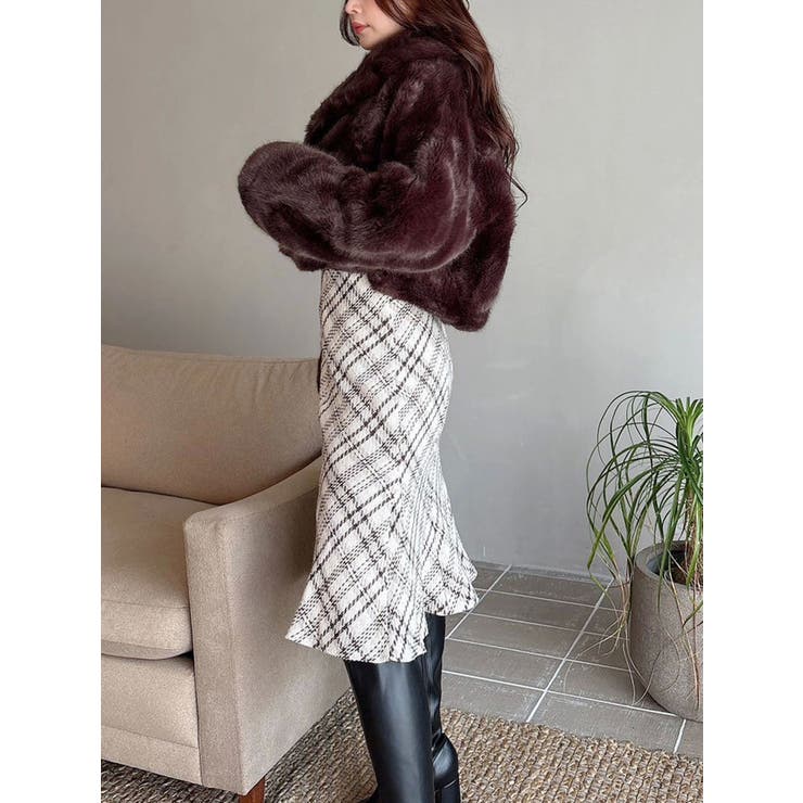 オリジナルロービングチェックニーレングススカート | MERCURYDUO | 詳細画像19 