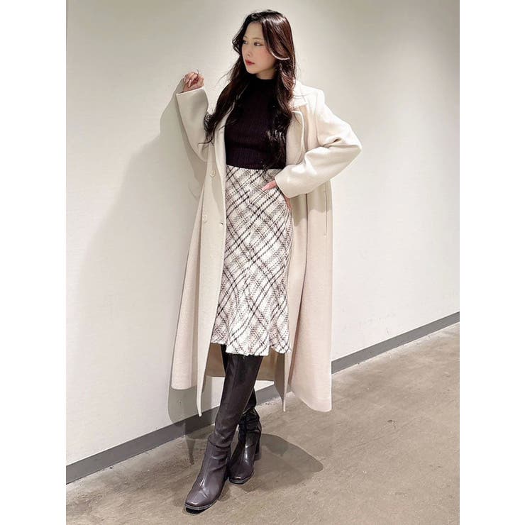 オリジナルロービングチェックニーレングススカート | MERCURYDUO | 詳細画像25 