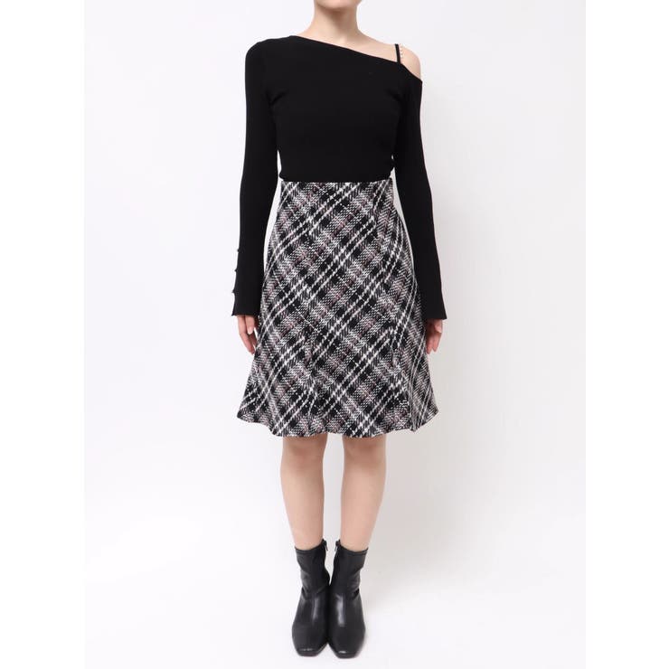 オリジナルロービングチェックニーレングススカート | MERCURYDUO | 詳細画像34 