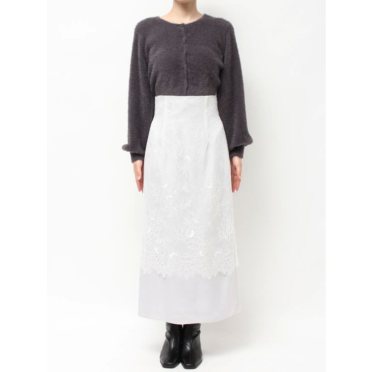 レースレイヤードナロースカート | MERCURYDUO | 詳細画像19 