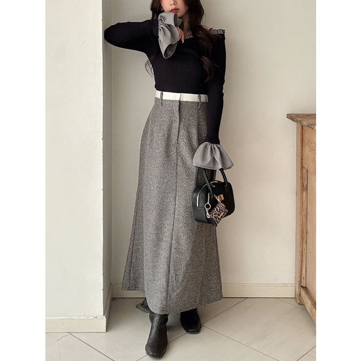 ウエストレイヤードナロースカート | MERCURYDUO | 詳細画像33 