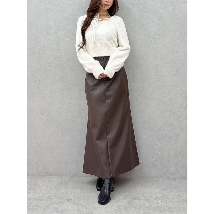 ウエストレイヤードナロースカート | MERCURYDUO | 詳細画像35 