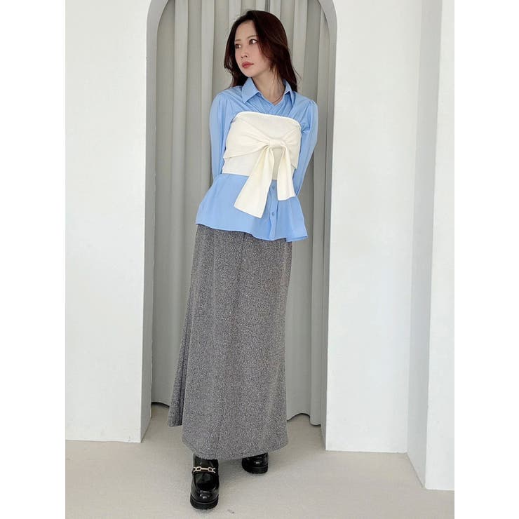 ウエストレイヤードナロースカート | MERCURYDUO | 詳細画像42 