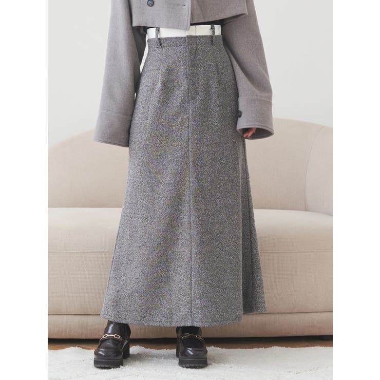 グレー | ウエストレイヤードナロースカート | MERCURYDUO