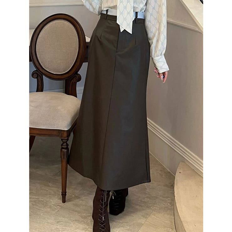 ブラウン | ウエストレイヤードナロースカート | MERCURYDUO