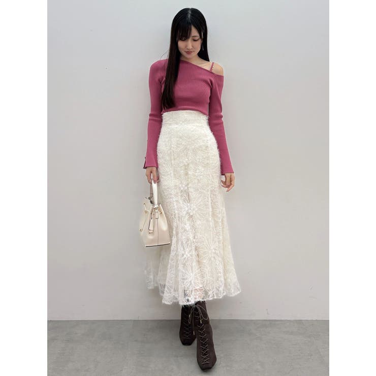 シャギーエンブロイダリースカート | MERCURYDUO | 詳細画像26 