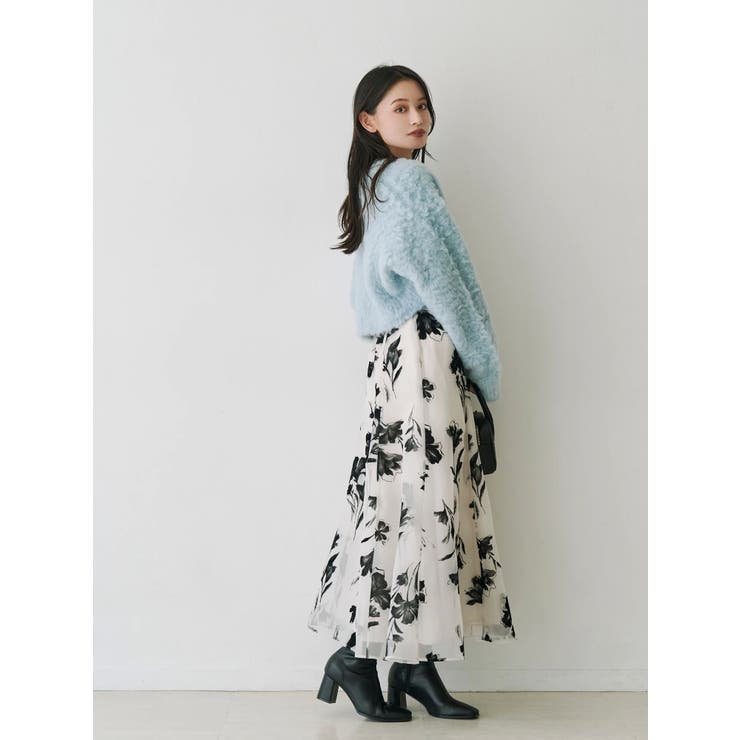 フロッキープリントフレアスカート | MERCURYDUO | 詳細画像23 