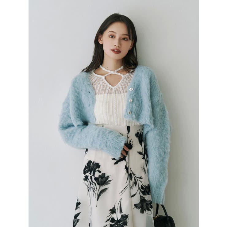 フロッキープリントフレアスカート | MERCURYDUO | 詳細画像25 