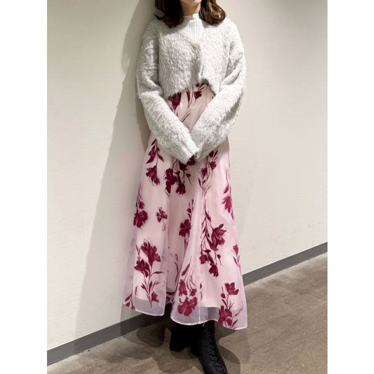 フロッキープリントフレアスカート | MERCURYDUO | 詳細画像35 