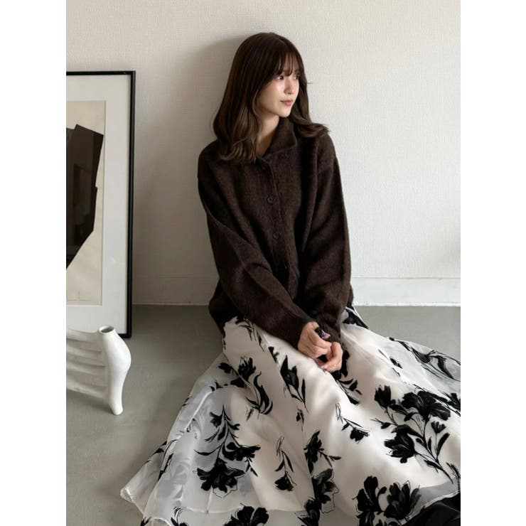 フロッキープリントフレアスカート | MERCURYDUO | 詳細画像39 